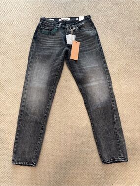 NEW Boro Denim Sapporo Women’s Jeans Black Mid-Rise Tapered Jeans